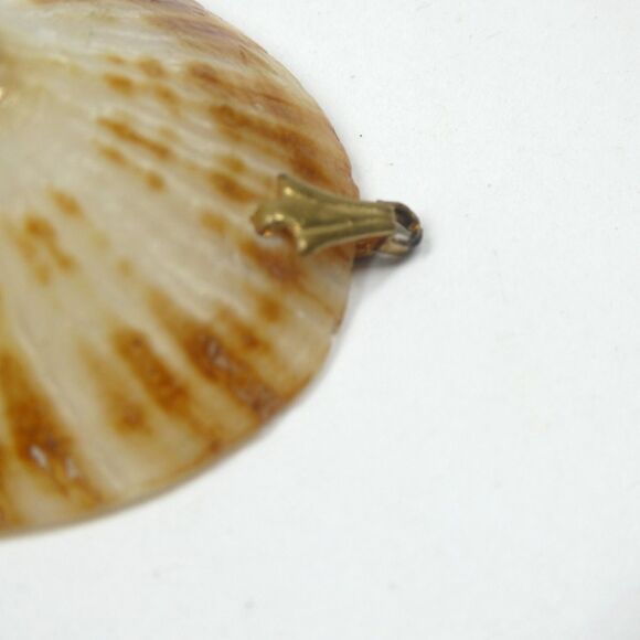 Limpet Shell Pendant Vintage 1 3/4" Seashell Natural - Picture 3 of 8